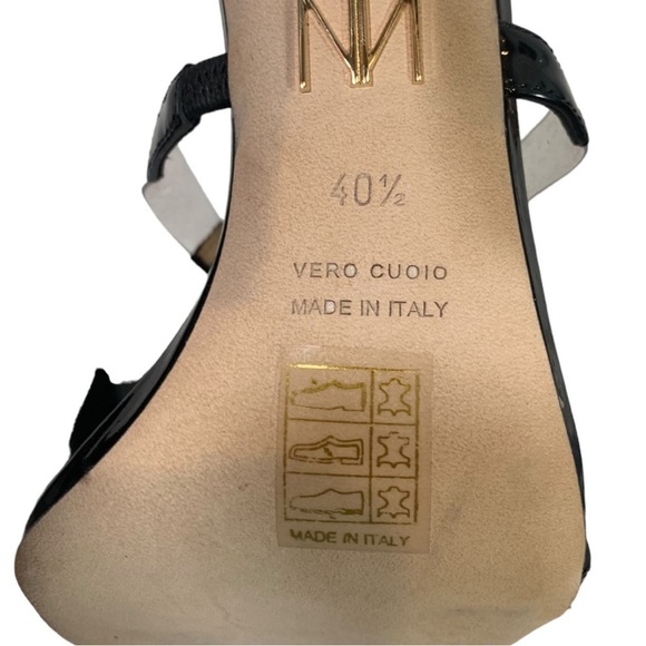 Tamara Mellon Frontline 105 Open Toe High Heels Black Size 40.5 - Picture 12 of 12